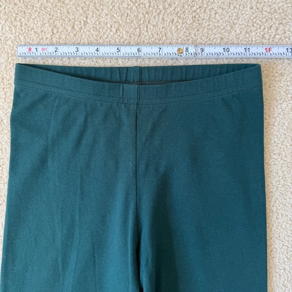 Dark Green American Apparel Cotton Stretch Leggings - Picture 4 of 8